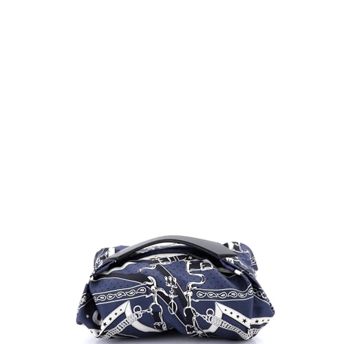 Hermes, Pre-Loved Balusoie Bag Printed Silk and Leather, Blue3