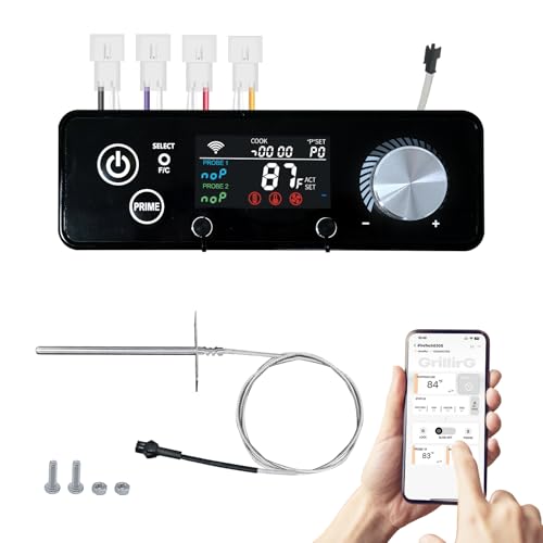 WiFi PID Pellet Grill Controller Replacement for Pit Boss 440-1600, Navigator, Sportsman, Mahogany, Competition & Pro Series,Smart Rectangular Control Board with App Support