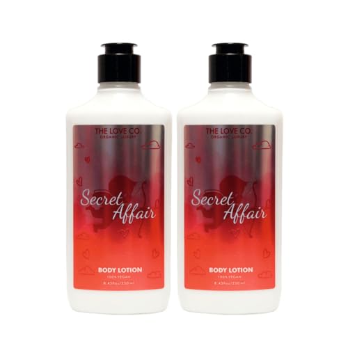 Image of THE LOVE CO. Secret Affair Body Lotion - Deep Hydration for Dry skin with Natural Oils & Shea Butter for Daily Skin Care - Intense Moisture Vitamin E Enriched - Pack of 2