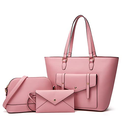 BESIDE STAR Damenmode Handtasche Umhängetasche Geldbörse PU Leder Tote 3 Stück Cover