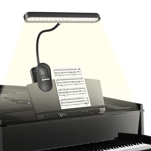 Glovion Music Stand Light, Clip On Piano Lights 37 Led Book Light, 3 Brightnessx Stepless Dimmable Color Orchestra Light, Usb Rechargeable Perfect For Piano, Guitar, Orchestra, Reading Sewing Crafts #TOP20