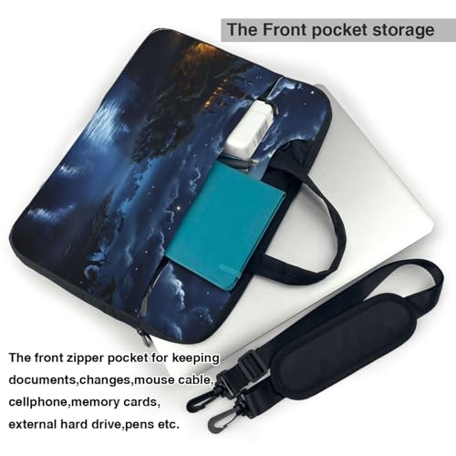 Bolso Maletín para Laptop Moonlit Night Unisex 13 pulgadas miniatura 3