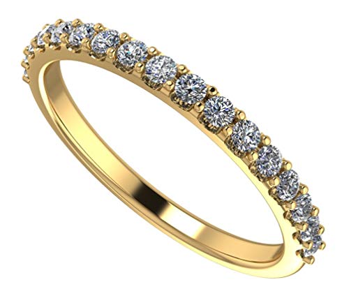 NaNa Swarovski Zirconia Wedding Band-14k Yellow Gold-Size 7