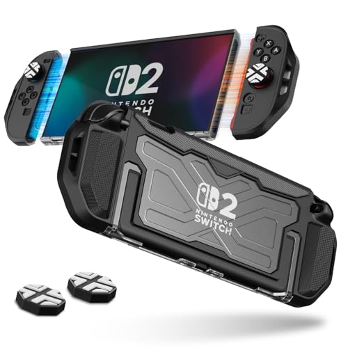 Seimina Switch 2 �J�o�[ �h�b�N �Ή� ���̎� �ی�P�[�X Switch 2 �P�[�X�y2026�N���f���zTPU���~�h���t���[����PC���t�F�C�X�J�o�[ ����~�ߕt���G���S�m�~�b�N�O���b�v �X�^���h�g�p�Ή� Joy-Con �ȒP���E �Ռ��z����