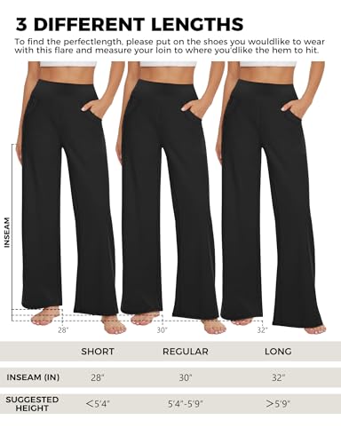 Buauty Wide Leg Yoga Pants for Women, Flowy Sweatpants Dressy Casual Black Trousers Trendy, Women Dress Workout Leggings4