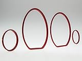 LETRONIX Rote Tachoringe Tacho Ringe zum Clipsen für Fahrzeug VW Golf 3 Vento Polo 6n & Seat Ibiza