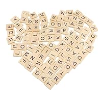 RUOJLING 200 Stück Holzbuchstaben, Buchstaben Holz, Scrabble Buchstaben Holz, Holzbuchstaben Scrabble, A Bis Z, mit Zahlen, für Basteln, Lernen, Buchstabieren, Geschenk, 20 x 18 x 4 mm