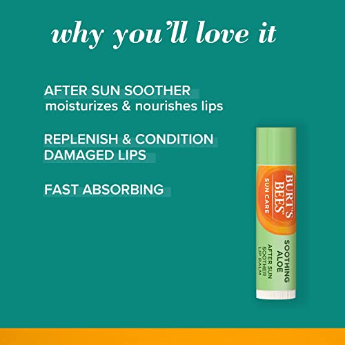 Burt's Bees Spf Lip Balms - 3 Pack Includes Spf 30 Tinted Lip Balms (2) & Soothing Aloe Lip Balm (1) With Aloe Vera, Coconut Oil & Shea Butter To Moisturize Dry Lips & After Sun Care #TOP5