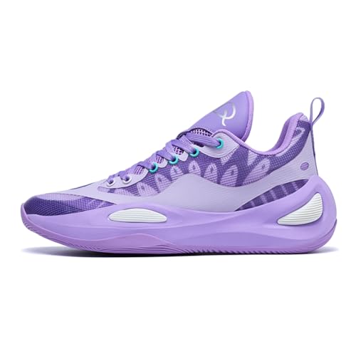 Youth Basketball Shoes - Boys Girls Lightweight Court Sneakers | AirWeave Mesh & HexaShock Cushion | Non-Slip Outdoor Sport Shoes for School League, Volleyball, Streetwear