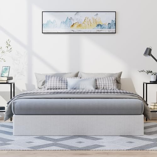YORMDMO 9 Inch Full Size Box Spring, High Profile Full Box Spring Only, Sturdy Metal Frame Mattress Foundtion, Easy Assembly, Noise-Free