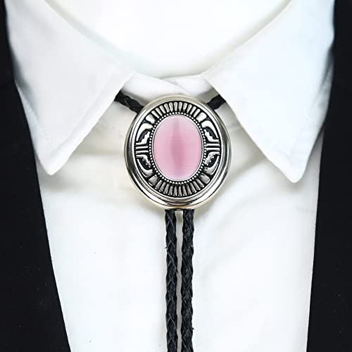 Image of Btilasif Bolo Tie- Tiger Eye Stone Bolo Tie Leather Necktie Western Jewelry Accessories for Women Men