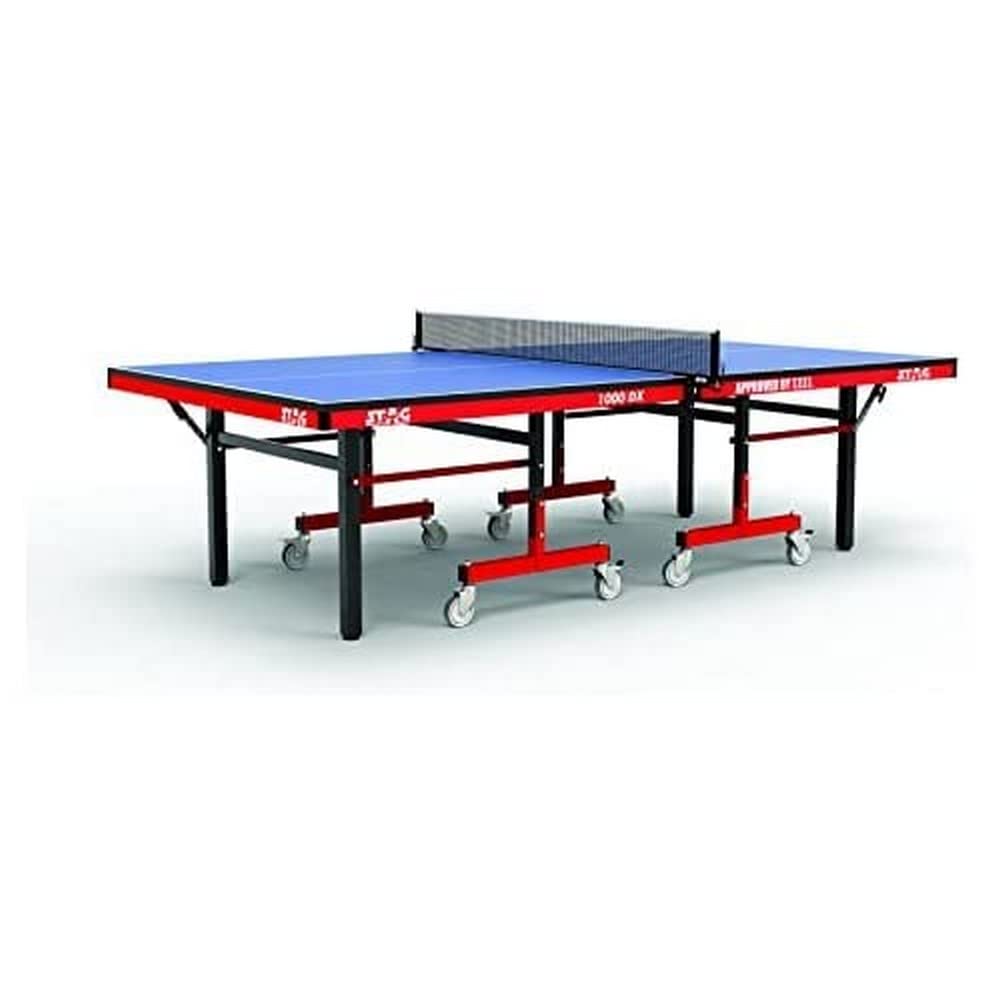 Stag 1000 DX Premium Table Tennis (T.T) Table| Full Size Professional Table with 10 Minute Quick Easy Setup| Single Player Playback Mode- (1 Table Cover,2 TT Rackets,3 Balls,1 Clamp Net) (B00T9JQX6I) Amazon Price History, Amazon Price Tracker