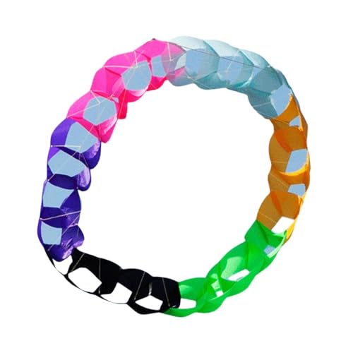 predolo 3D Fly Kite Colorful Outdoor Fun Toy for Kids, Portable Activity for Garden and Travel, 24holes 384cm