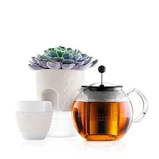 Bodum - 1807-16 - Assam - Théière à Piston en verre - Filtre et Couvercle inox - 0.5 L