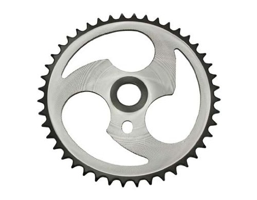 Lowrider Sprocket Zt7A-D 44T 1/2 X 1/8 Chrome/Black. For Bicycles, Bikes, Beach Cruiser, Strech Bikes, Limos, Chopper Cruiser #TOP8