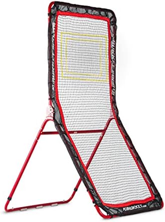 Rukket 4x7ft Lacrosse Rebounder Pitchback Training Screen, Practice Catching, Throwing, and Shooting