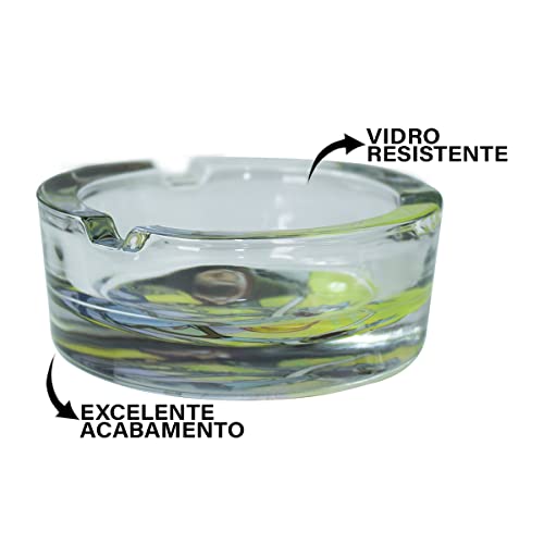 CINZEIRO DE VIDRO RESISTENTE 8,5CM DESENHO