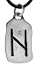 Kiss of Leather Runen Anhänger Hagalaz aus 925 Sterling Silber mit Silberkette 41-66 cm