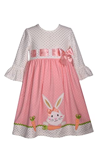 Bonnie Jean Girl's Easter Dress - Pink Bunny Dress For Baby Toddler And Little Girls, Pink And Ivory, 4T #TOP2