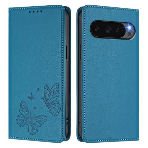 Housse Pixel 10 Pro 5G motif papillon bleu pour vos sorties et voyages