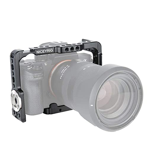Image of NICEYRIG Camera Cage for Sony A7III /A7RIII /A7RIV /A7SIII /A7SII /A7RII /A7II /A9