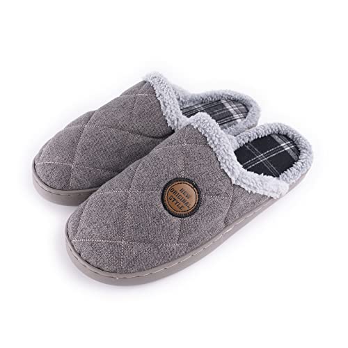 R-ISLAND Pantuflas hombre,Zapatillas de estar por casa,Zapatillas de invierno,Comodo y Ligero,Genial para casa (Gris oscuro 2, numeric_44)
