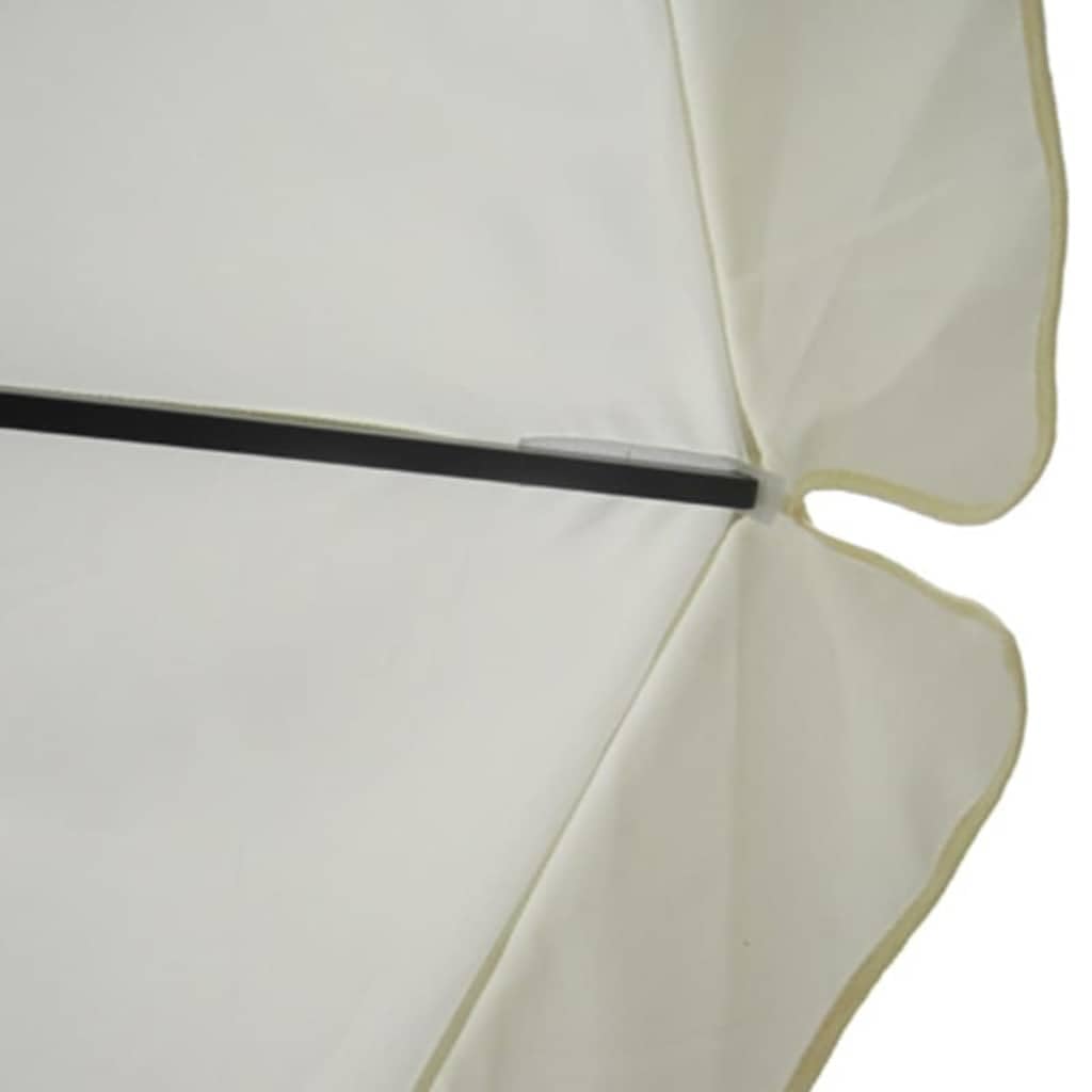 Przenośny aluminiowy parasol przeciwsłoneczny z korbą w kolorze zielonym, do ogrodu, na taras, balkon, plażę, 3,25 m wysokości, średnica m, odporny na warunki atmosferyczne, wiatroszczelny