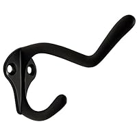 Designers Impressions 57569 Flat Black Light Duty Coat & Hat Hook