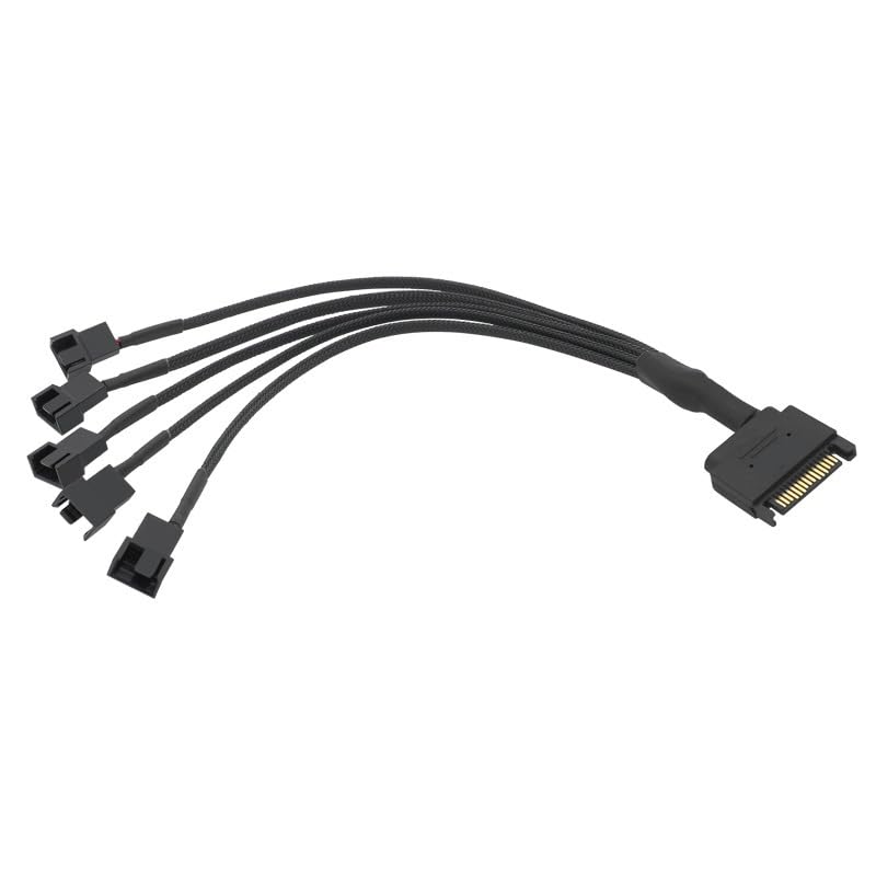 Cable adaptador divisor de ventilador SATA a 3 Pin 4 Pin 25 cm miniatura 6