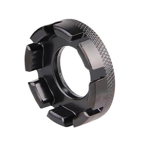 Llave de Radios de Bicicleta,Herramienta de Reparación de Radios de Bicicleta,Herramienta de 8 Vías,6 Tamaños 10-15 Calibre,Herramientas de Reparación y Ajuste de Bicicletas Negro Tokaneit