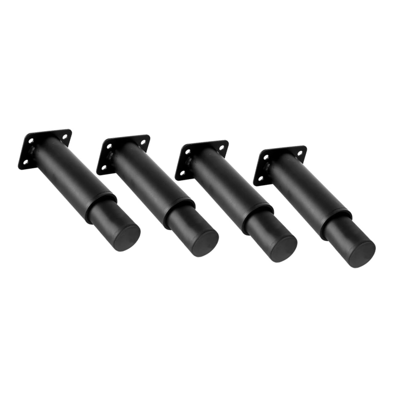 Patas negras ajustables de metal para muebles mesas y sofás pack de 4 unidades