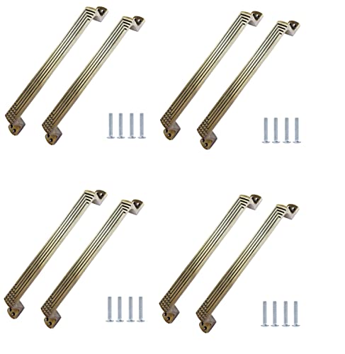 Image of GHAR DWAR Main Door /Main Door Handle Aluminium (7 Inch) Main Door Handle, Antique- Finish Door Handles for Home and Office (Pack of 4 Pair)