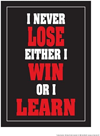 ALGRA I Never Lose Either Win or I Learn 18" X 24" Poster (Blue)