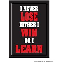 ALGRA I Never Lose Either Win or I Learn 18" X 24" Poster Red