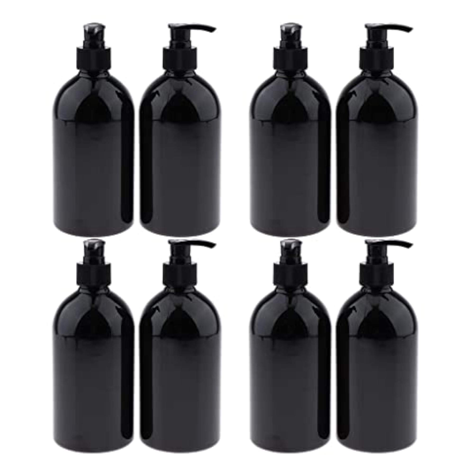 8Pcs 500mL Empty Lotion Bottles Dispenser with Black Pump