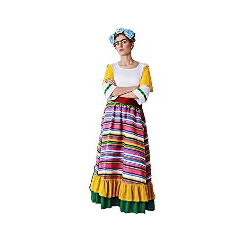 Costumizate! Disfraz de Mexicana Adulta Especial para Fiestas de Disfraces y Carnaval Talla Unica