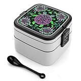 FJWKLRBV Psychedelic Sea Turtle Bento Box Adult Lunch Box,Stackable Bento Lunch Box Containers for Women/Men with Compartments(33oz),Snack Containers with 1spoon,Leak-Proof Lunchbox
