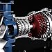 DM122 Mini Metal Turbofan Engine Model Kit That Works, 170+ Parts 1:20 Scale 4.41”H x 7”L x 3”W All-Metal Jet Engine Model with Transparent Cover, STEM Educational Assembly Kit, Desk Decoration Gift