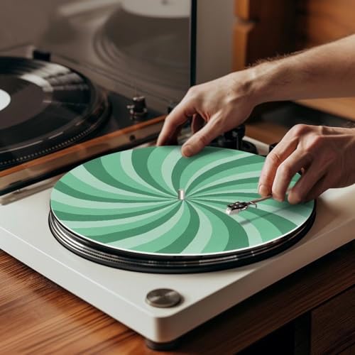 ZUXONGSY Green Turntable Mats Anti Static Slip Mat Turntable Felt Vinyl Slipmat for Graduation