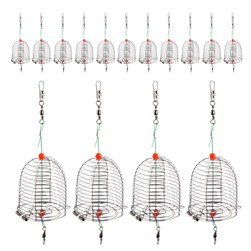 Cages à appâts en acier inoxydable lot de 15 paniers résistants grande taille