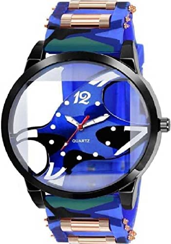 Liberty Cart BLUE TRANSPARENT ANALOG WATCH - FOR BOYS & GIRLS COMBO WATCH Analog-Digital Watch - For Boys & Girls Analog Watch - For Boys