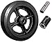 CasterHQ 8" X 2" Rubber ON CAST Iron Wheel - 650 LBS Capacity - Replacement Caster Wheel - Commercial/Industrial Application - 8 inch x 2 inch - Medium/Heavy Duty