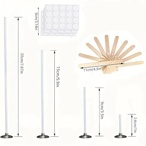 Kit de 310 pabilos para velas con accesorios miniatura 2