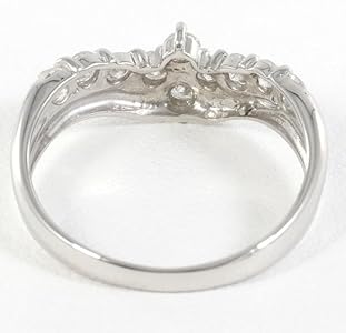 Amazon | PT900 プラチナ リング 指輪 9.5号 ダイヤ 0.50 総重量約2.8g  