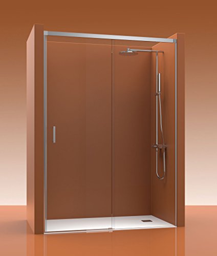 Mampara de ducha Castel Cosmos 100 con perfilería cromada y vidrio templado de seguridad 2