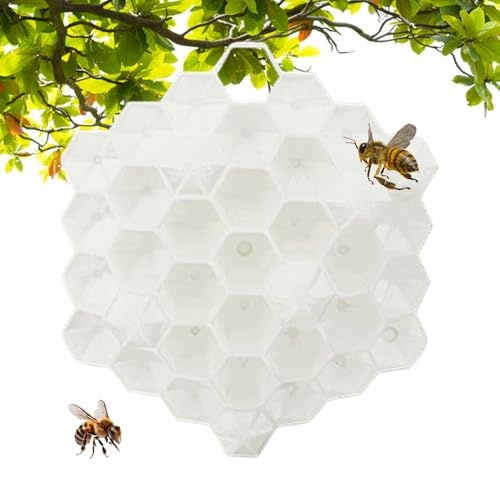 Piège à guêpes d'extérieur à suspendre, 9,1 x 9,1 cm, réutilisable, facile à utiliser et à utiliser, attrape-mouches en forme de ruche pour abeille, verger, ferme, jardin, terrasse, cour