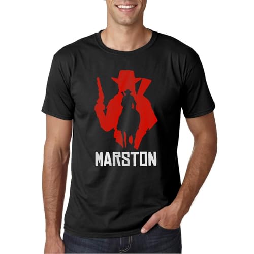 Marston Redemption - Camiseta Manga Corta (Negro, S)