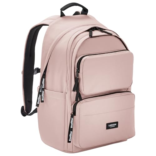 LARKSON Schulrucksack Mädchen & Jungen Teenager Rosa - No 3 Advanced - Großer Rucksack Damen & Herren für Schule - 16' Laptopfach - Aus Recyceltem PET - Wasserabweisend
