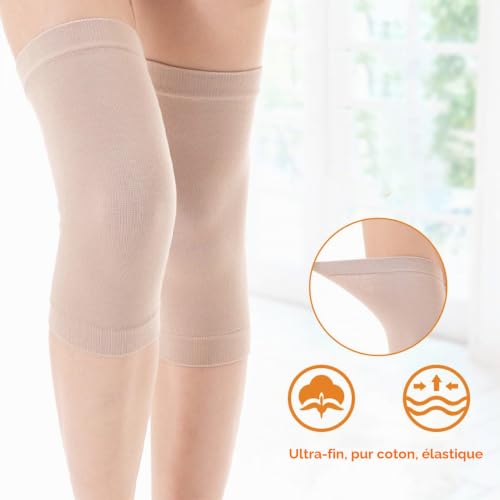 cersalt Genouillère sans Couture, genouillère de Compression Confortable à Porter Matériau Pur Coton Ultra-Fin Pratique à Utiliser pour Le Sport en Famille pour Le soulagement de la Douleur – vue 5