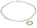 10k Yellow Gold Diamond-Cut Dangle Heart Bracelet, 7.5"